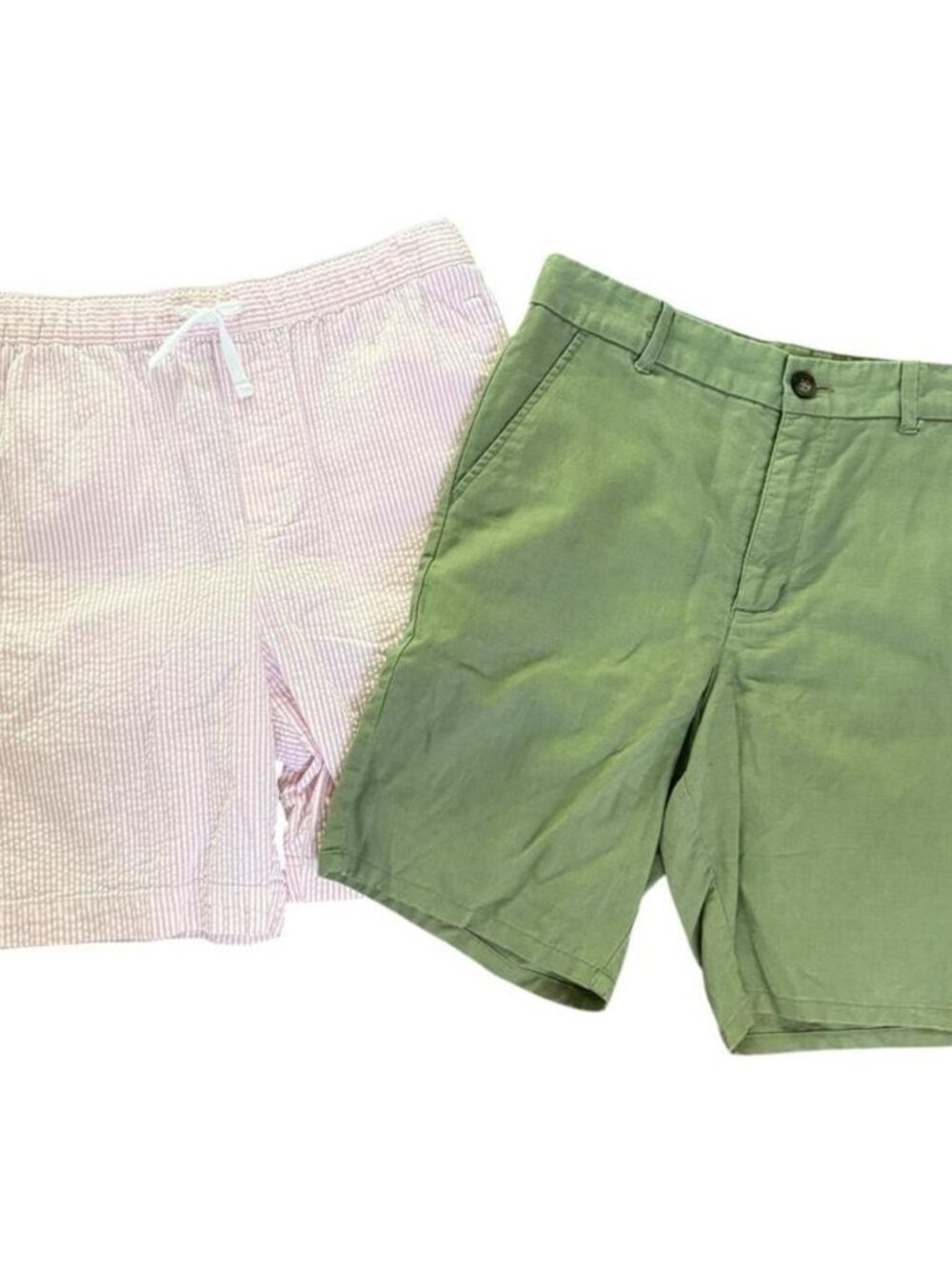 Lot of 2 Janie and Jack Boys Seersucker Shorts, Size 12